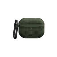 Urban Armor Gear Metropolis Hoesje voor Apple AirPods Pro 2022, compatibel met draadloos opladen, magnetische oplaadfunctie, status led zichtbaar, afneembare karabijnhaak, olijf - thumbnail