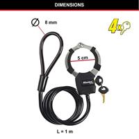 MASTER LOCK Sleutelvergrendelingskabel met handboei - 1 m - thumbnail
