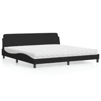Bed met matras "Dover" fluweel zwart 200x200 cm - thumbnail