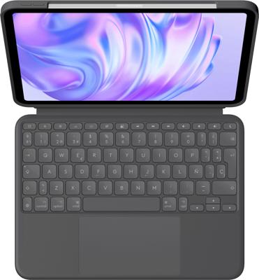 tablethoes Logitech iPad Pro 2024 Zwart Qwerty Spaans QWERTY