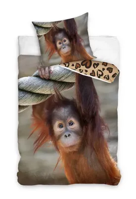 Dekbedovertrek Orang-oetang 140 x 200 cm 70 x 90 cm - Katoen