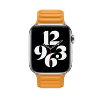 Apple origineel Leather Link Apple Watch medium 42mm / 44mm / 45mm California Poppy - MY9P2ZM/A - thumbnail