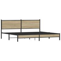 Bedframe zonder matras metaal sonoma eikenkleurig 193x203 cm - thumbnail