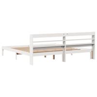 Bedframe zonder matras massief grenenhout wit 180x200 cm - thumbnail