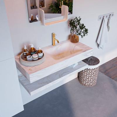 MONDIAZ ALAN-DLUX 100cm planchet Ostra. Vrijhangende wastafel CLOUD rechts 1 kraangat, kleur Ostra. MONDIAZ ALAN-DLUX 100cm planchet Ostra. Vrijhangende wastafel CLOUD rechts 1 kraangat, kleur Ostra.