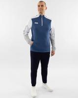 JAKO 6770 Sweater Met Kap Dynamic - Nachtblauw/Wit/Lichtgrijs - L - thumbnail