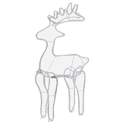 VidaXL Kerstversiering rendier met mesh 306 led's 60x24x89 cm VidaXL Kerstversiering rendier met mesh 306 led's 60x24x89 cm