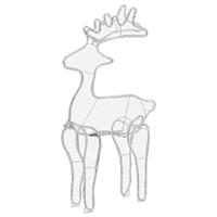 VidaXL Kerstversiering rendier met mesh 306 led&apos;s 60x24x89 cm - thumbnail