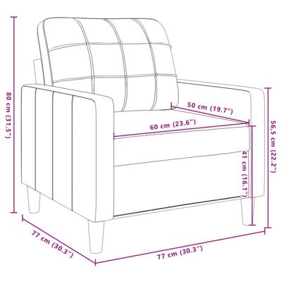 3-delige Loungeset met sierkussens stof taupe