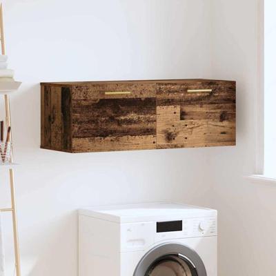 Wandkast Oud hout 100 x 36.5 x 35 cm Bewerkt hout
