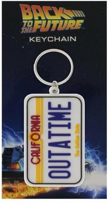 Back to the Future Rubber Keychain License Plate 6 cm