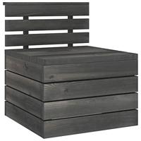 2-delige Loungeset pallet massief grenenhout donkergrijs - thumbnail