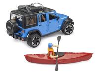 Bruder Jeep Wrangler Rubicon met Kayak and kayaker 1:16 - thumbnail