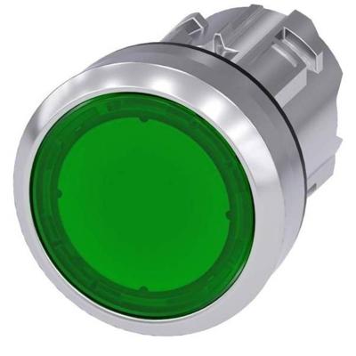 Siemens 3SU10510AA400AA0 3SU1051-0AA40-0AA0 Verlichte drukschakelaar Continu (Ø x h) 29.5 mm x 29.5 mm IP66, IP67, IP69/IP69K 1 stuk(s)
