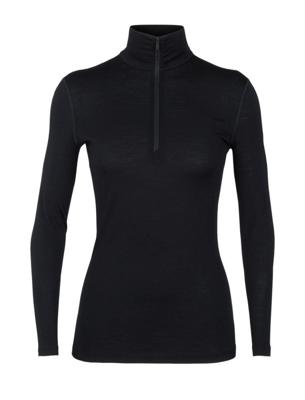 Icebreaker 200 Oasis LS Half Zip Pully Dames Black XS