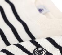 Gebreide trui PETIT BATEAU blauw, gestreept - thumbnail