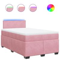 Boxspring met matras fluweel roze 120x200 cm - thumbnail
