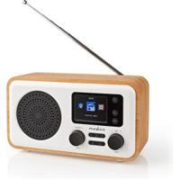 Nedis RDIN2000WT Internetradio Tafelmodel Bluetooth® / Wi-fi Dab+ / Fm / Internet 2.4 " Kleurenscherm 7 W Afstandbestuurbaar App-gestuurd Wekker Hout / Wit - thumbnail