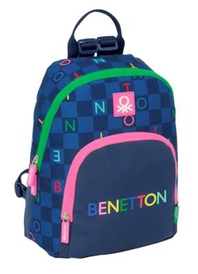 Rugzak Benetton Damero Marineblauw 25 x 30 x 13 cm