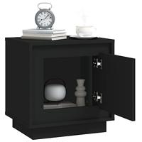 Nachtkastjes 2 st 44x35x45 cm bewerkt hout zwart - thumbnail