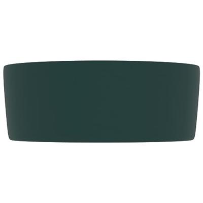 VidaXL Wastafel rond 40x15 cm keramiek mat donkergroen