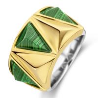 TI SENTO-Milano 12280MA Ring Malachiet zilver goud-en zilverkleurig-groen - thumbnail