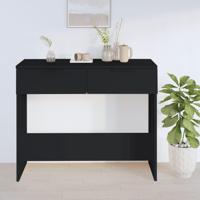 Wandtafel 90x36x75 cm bewerkt hout zwart - thumbnail
