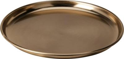 Decoratiebord ijzer rond 28x2.5cm goud