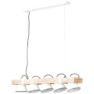 Brilliant Plow 82175/05 Hanglamp LED E27 50 W Wit, Hout (licht)