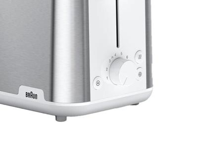 Braun HT 1510 WH Broodrooster BPA-vrij RVS, Wit - thumbnail