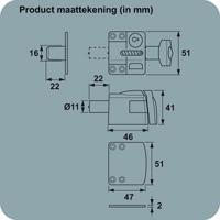 AXA 3012 Raam veiligheidsoplegslot silver - 3012-20-90/G - thumbnail