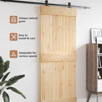 VidaXL Deur narvik 95x210 cm massief grenenhout - thumbnail