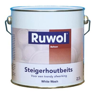 Ruwol Steigerhoutbeits White Wash 2,5 liter Ruwol Steigerhoutbeits White Wash 2,5 liter