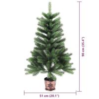 VidaXL Kerstboom met 150 led met standaard groen 90 cm pe - thumbnail