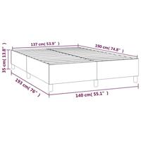 Boxspringframe fluweel donkerblauw 140x190 cm - thumbnail