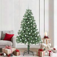 VidaXL Kerstboom met 300 led met standaard groen 210 cm pvc - thumbnail