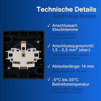 REV 0007031900 Stopcontact (opbouw) IP44 Antraciet - thumbnail