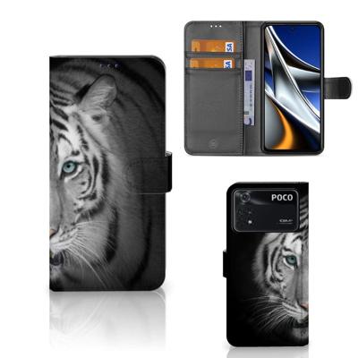 Xiaomi Poco X4 Pro 5G | Telefoonhoesje | Met pasjeshouder | Tijger Xiaomi Poco X4 Pro 5G | Telefoonhoesje | Met pasjeshouder | Tijger