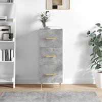 Dressoir 34,5x34x90 cm bewerkt hout betongrijs - thumbnail