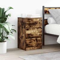 Nachtkastjes met 3 lades 2 st 39x35x65 cm gerookt eikenkleurig - thumbnail
