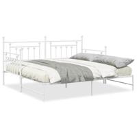Bedframe voor een daybed met hoofdeinde Wit 90 x 200 cm Staal - thumbnail