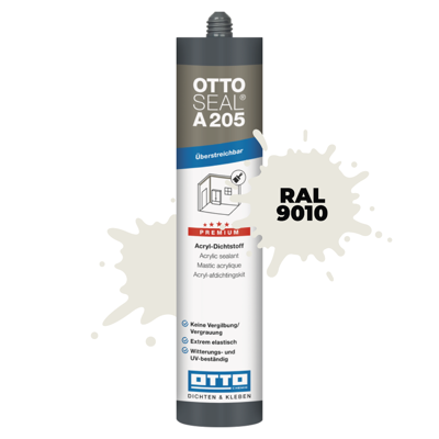 Ottoseal A205 Acrylaatkit 310ml - RAL 9010