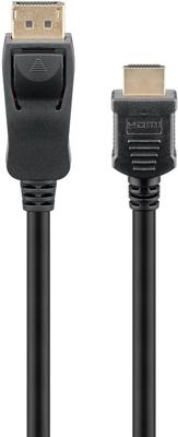 Goobay displayport 1.2 naar hdmi 2.0 verbindingskabel, 2 m (zwart)