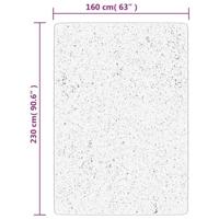 Vloerkleed ISTAN hoogpolig glanzend 160x230 cm crmekleurig - thumbnail