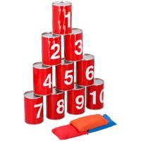 Paradiso Toys blikgooien rood 13 delig - thumbnail