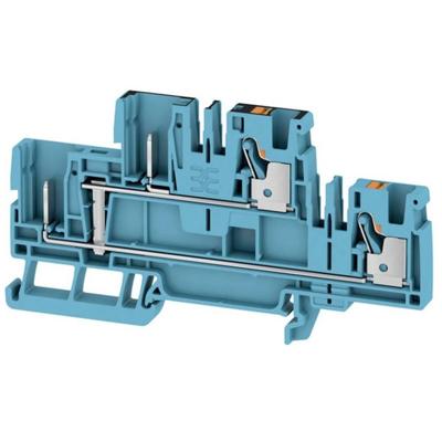 Weidmüller 2540270000 Doorgangsserieklem 6.1 mm Push-In-klem, Steekaansluiting Blauw 50 stuk(s) Piece