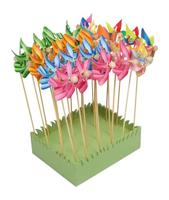 Small Foot - windmolen met houten stok 28cm, 24st. - thumbnail