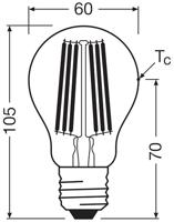 OSRAM HOMELIGHTING 4099854259838 LED-lamp Energielabel A (A - G) E27 Peer 7.2 W = 100 W Neutraalwit (Ø x h) 60 mm x 60 mm 2 stuk(s) - thumbnail