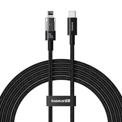 Baseus Gem USB-C naar iP snellaadkabel 2 m 20 W Zwart
