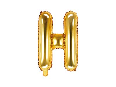 Folieballon Goud Letter &apos;H&apos; - 35cm